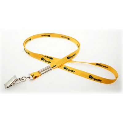 3/8" Digitally Sublimated Lanyard w/ Bulldog Clip